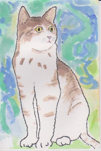 猫の絵手紙ー５２