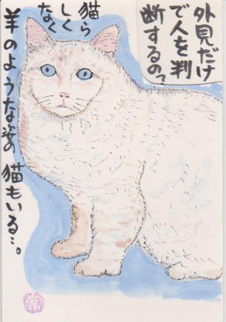 猫の絵手紙ー４６