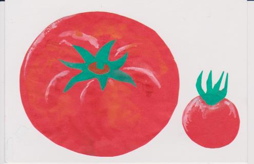 トマトの貼り絵ー１４
