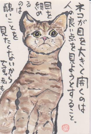 猫の絵手紙ー２