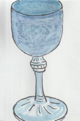 ワイングラスの絵の書き方例ー４