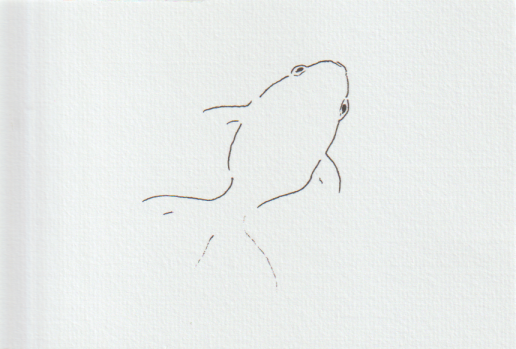 金魚の絵手紙画像ー３