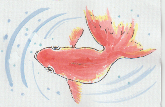 金魚の絵１３
