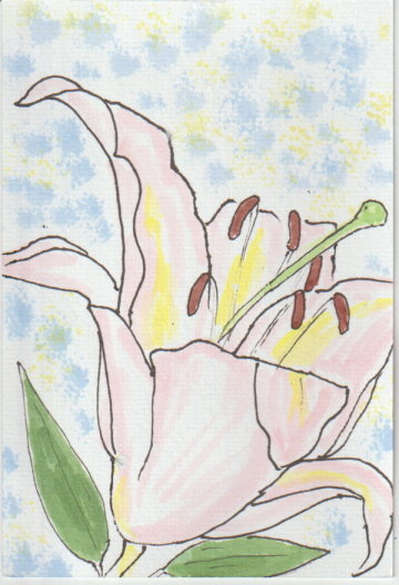 ュリの花の塗り絵用の絵－４